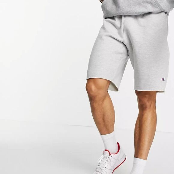 Champion Reverse Weave Classic Logo Fleece Shorts Grey Extra Small XS New - Picture 5 of 9